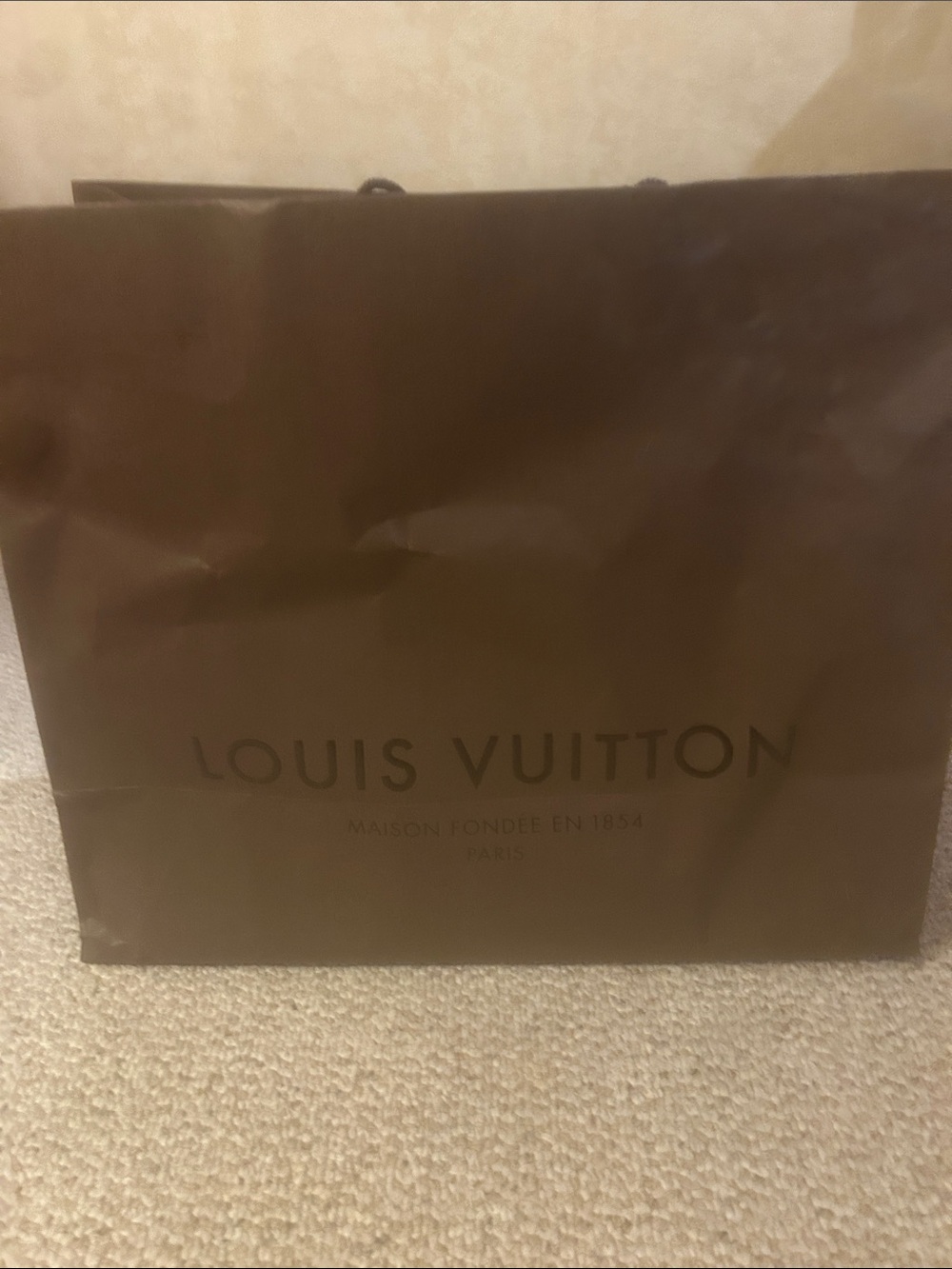 Louis Vuitton Dark Brown Logo Shopping Bag